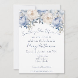 Invitación Algo azul antes de hacer Floral