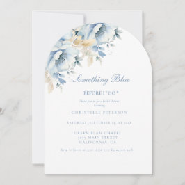 Invitación Algo azul antes de hacer floral Ducha de novia