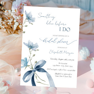 Invitación Algo Azul Antes de Hacer Flores de Lazo