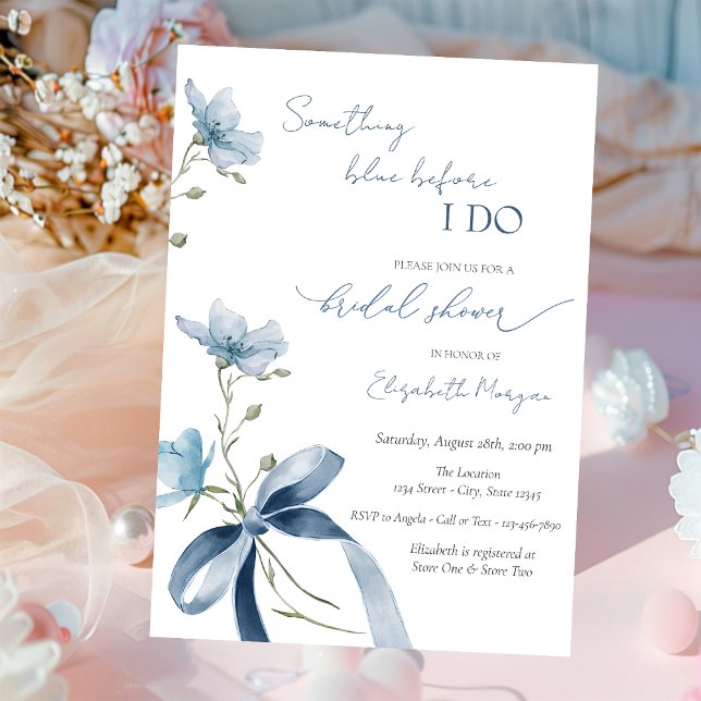 Invitación Algo Azul Antes de Hacer Flores de Lazo (Subido por el creador)