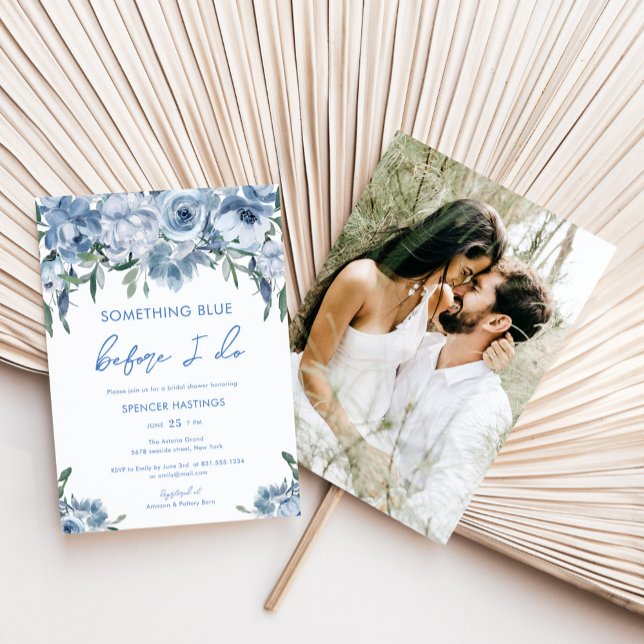 Invitación Algo Azul antes de hacer foto ducha de novia (Subido por el creador)