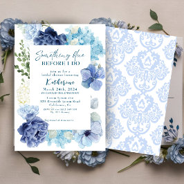 Invitación Algo azul antes de hacer hidrangea ducha de novia