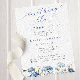 Invitación Algo Azul Antes De Hacer Hidrangea Ducha De Novias