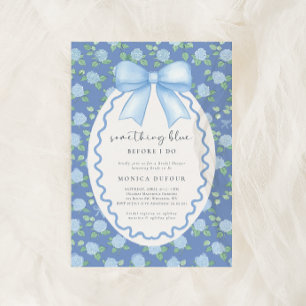 Invitación Algo Azul Antes De Hacer Hidrangea Ducha De Novias