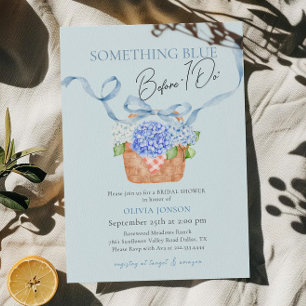 Invitación Algo Azul Antes De Hacer Hidrangea Ducha De Novias