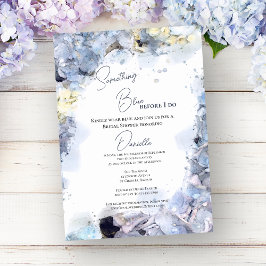 Invitación Algo Azul Antes De Hacer Hidrangea Ducha De Novias
