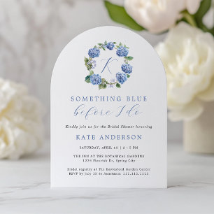 Invitación Algo Azul Antes De Hacer Hidrangea Ducha De Novias