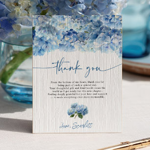 Invitación Algo Azul Antes de Hacer Hortensia Azul Nupcial