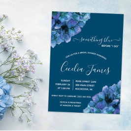 Invitación Algo Azul Antes de Hacer Hydrangea Despedida de So