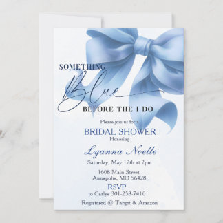 Invitación Algo Azul antes de hacer la Despedida de Soltera