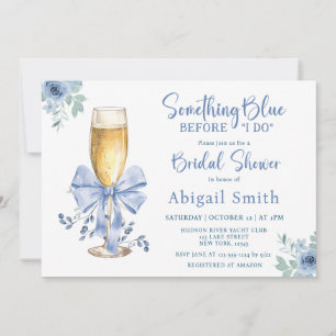 INVITACIÓN ALGO AZUL ANTES DE HACER LA DUCHA BRIDAL FLORAL
