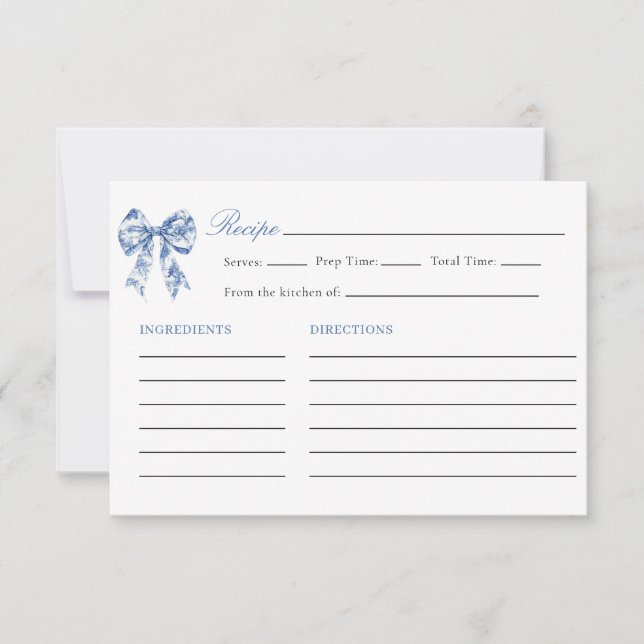 Invitación Algo Azul Antes De Hacer La Receta De Ducha De Nov (Anverso)