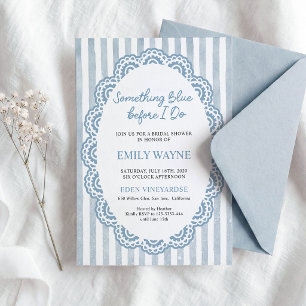 Invitación Algo Azul Antes de Hacer Lluvia de Regalos Nupcial