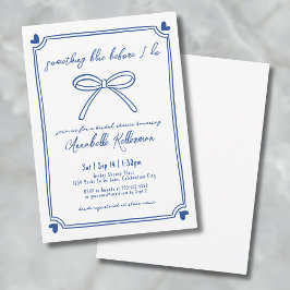 Invitación Algo Azul Antes de Hacer Loco Shower Nupcial