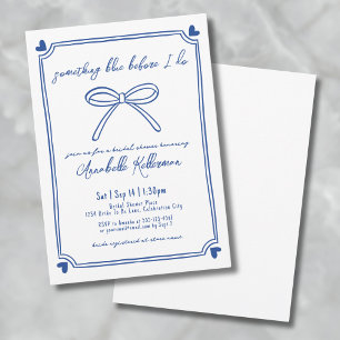 Invitación Algo Azul Antes de Hacer Loco Shower Nupcial
