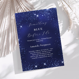 Invitación Algo azul antes de hacer purpurina Bridal Shower