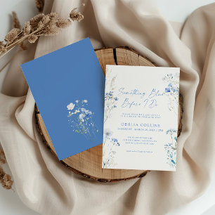 Invitación Algo Azul Antes de Hacer Regalo Floral para Desped