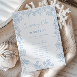 Invitación Algo Azul Antes De Hacer Rosas Ducha De Novias