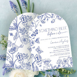 Invitación Algo Azul Antes De Hacer Una Ducha De Novias Flora
