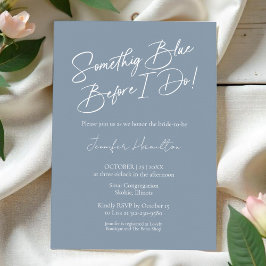 Invitación Algo Azul antes de hacerlo | Blue Bridal Shower