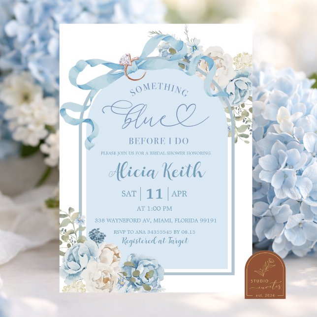 Invitación Algo Azul antes de la Despedida de Soltera (Subido por el creador)