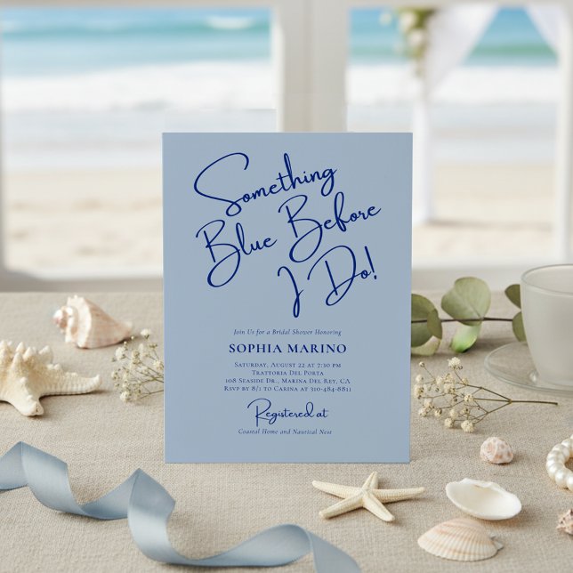 Invitación Algo Azul Antes de la Despedida de Soltera (Subido por el creador)