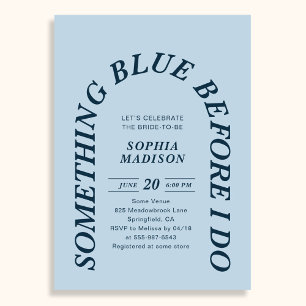 Invitación Algo Azul Antes de la Despedida de Soltera