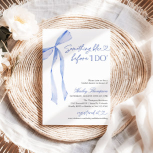 Invitación Algo Azul Antes de la Despedida de Soltera