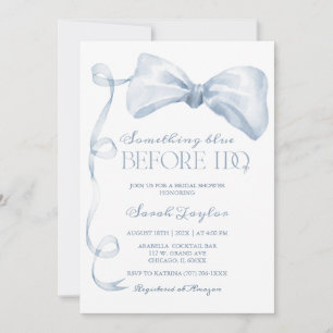 Invitación Algo Azul Antes de la Despedida de Soltera