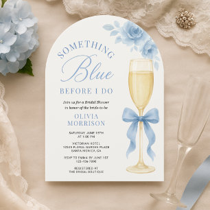 Invitación Algo Azul Antes de la Ducha Nupcial del Lazo