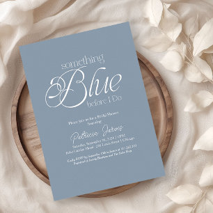 Invitación Algo Azul Antes de la Fiesta de Despedida de Solte