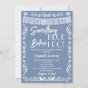 Invitación Algo Azul Antes de Mi Ducha de Novia