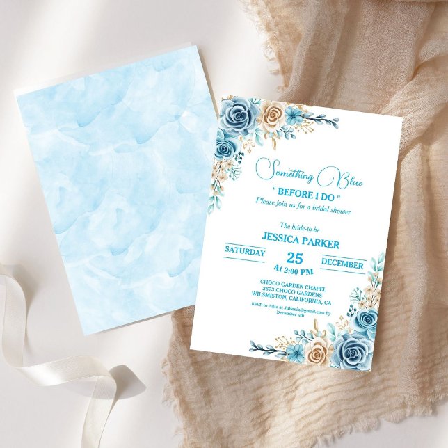 Invitación Algo azul antes de que duerma la ducha de novia (Subido por el creador)