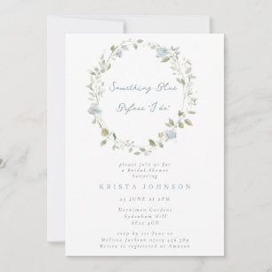 Invitación Algo Azul antes de que haga flor de novia