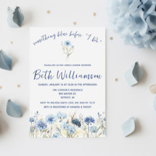 Invitación ¡Algo Azul antes de que lo Haga! Regalo de Boda Mo