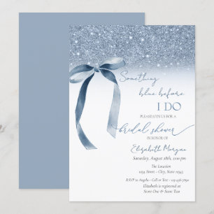 Invitación Algo Azul Antes de que me Caiga Brillo