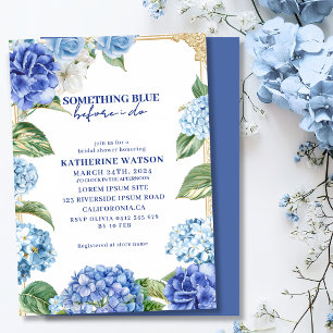 Invitación Algo azul antes de que me case regadera de ducha n