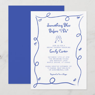 Invitación Algo Azul antes de que yo haga la mano