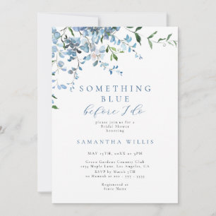 Invitación Algo Azul antes de que yo haga una ducha nupcial