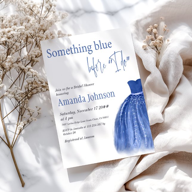 Invitación Algo Azul Antes De Vestir La Ducha De Novias (Subido por el creador)