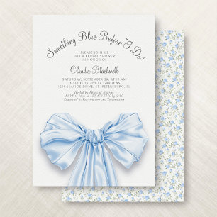 Invitación Algo Azul Arco Coquette Despedida de Soltera Franc