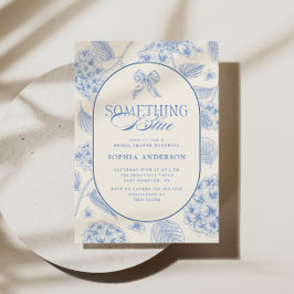 Invitación Algo Azul Despedida de Soltera Vintage Azul