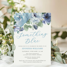 Algo Azul Dusto Azul Floral Ducha de novia