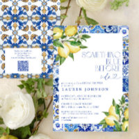 Algo azul limón marroquí QR Ducha de novia