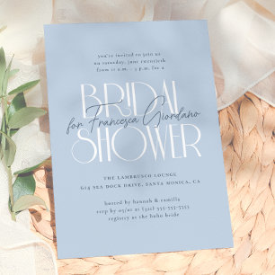 Invitación Algo Azul   Moderno Regader de Boda Floral Audaz