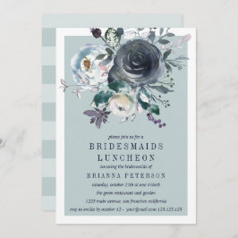 Invitación Algo azul | Peony Flower Bridesmaid Luncheon