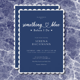 Invitación Algo Azul Romántico Moderno Antes de Casarme Regal