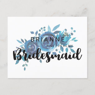 Invitación Algo Azul Rosa Serás Mi Novia