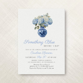 Invitación Algo de Blue Hydrangea Chinoiserie Ducha de novia