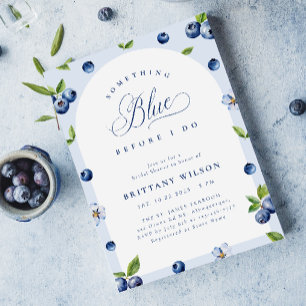 Invitación Algo de Blueberry Bridal Shower Invitation